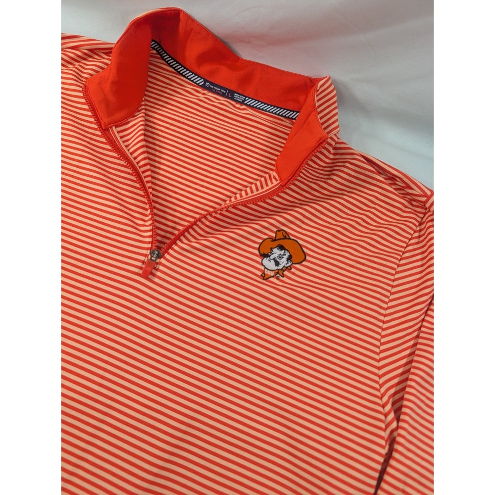 Oklahoma State Pete Sweater Mens Large Southern Tide Quarter Zip Pullover NCAA